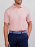 Tasc M Cloud Polo Brookline Stripe PINK GRAPEFRUIT