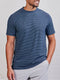 Tasc M SS Carrollton Mini Stripe Tee CLASSIC NAVY/HEATHER/TROPICAL BLUE