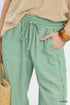 Umgee W Striped Wide Leg Pants GREEN