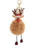 Golden Stella Reindeer Keychain BEIGE