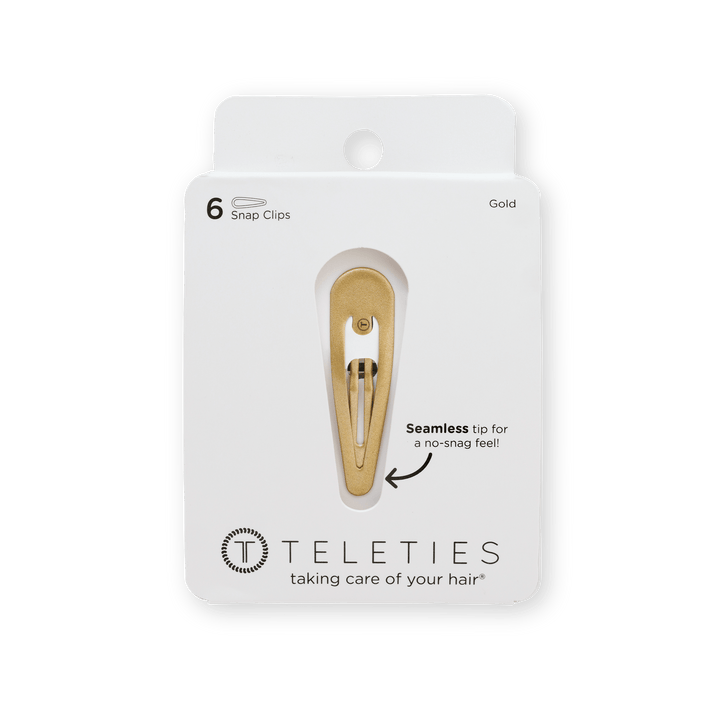 Teleties Snap Clip 6-Pack GOLD