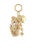 Golden Stella Teddy Bear Bag Keychain BEIGE/GOLD