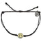 Pura Vida Enamel Happy Face Bracelet BLACK