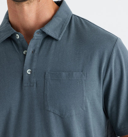 Free Fly M Bamboo Heritage Polo SLATE BLUE