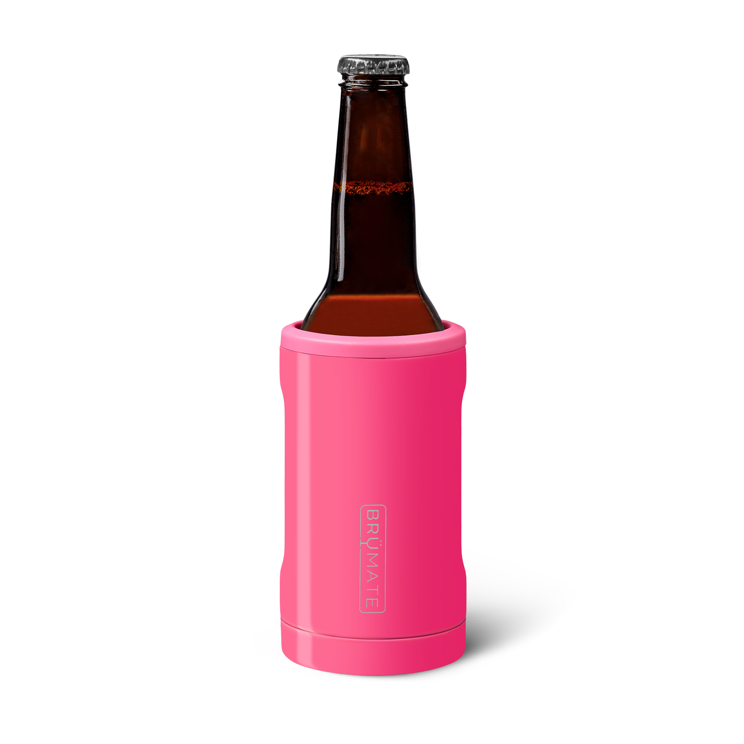 BruMate Hopsulator Bott'l 12 oz NEON PINK