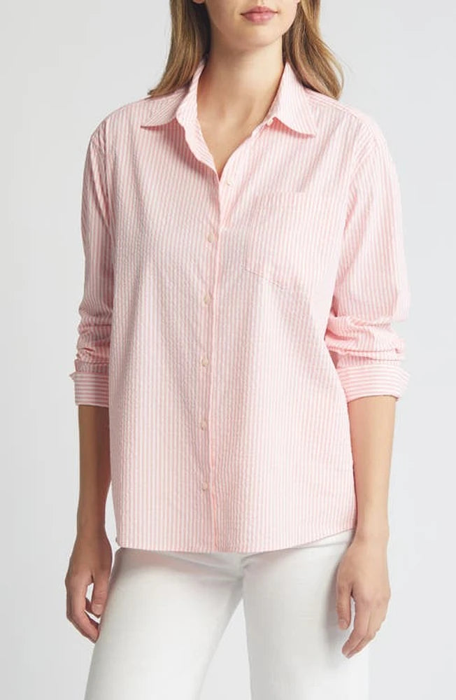 Vineyard Vines W Harbor Button Down WHITE / CAYMAN