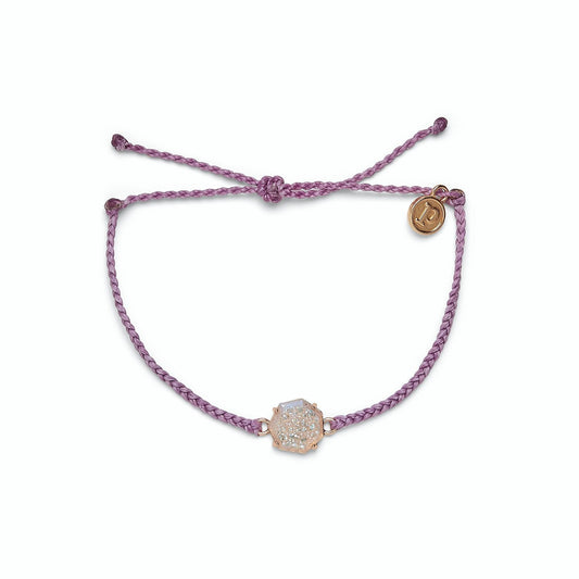 Pura Vida Rose Gold Rainbow Geode Bracelet LAVENDER