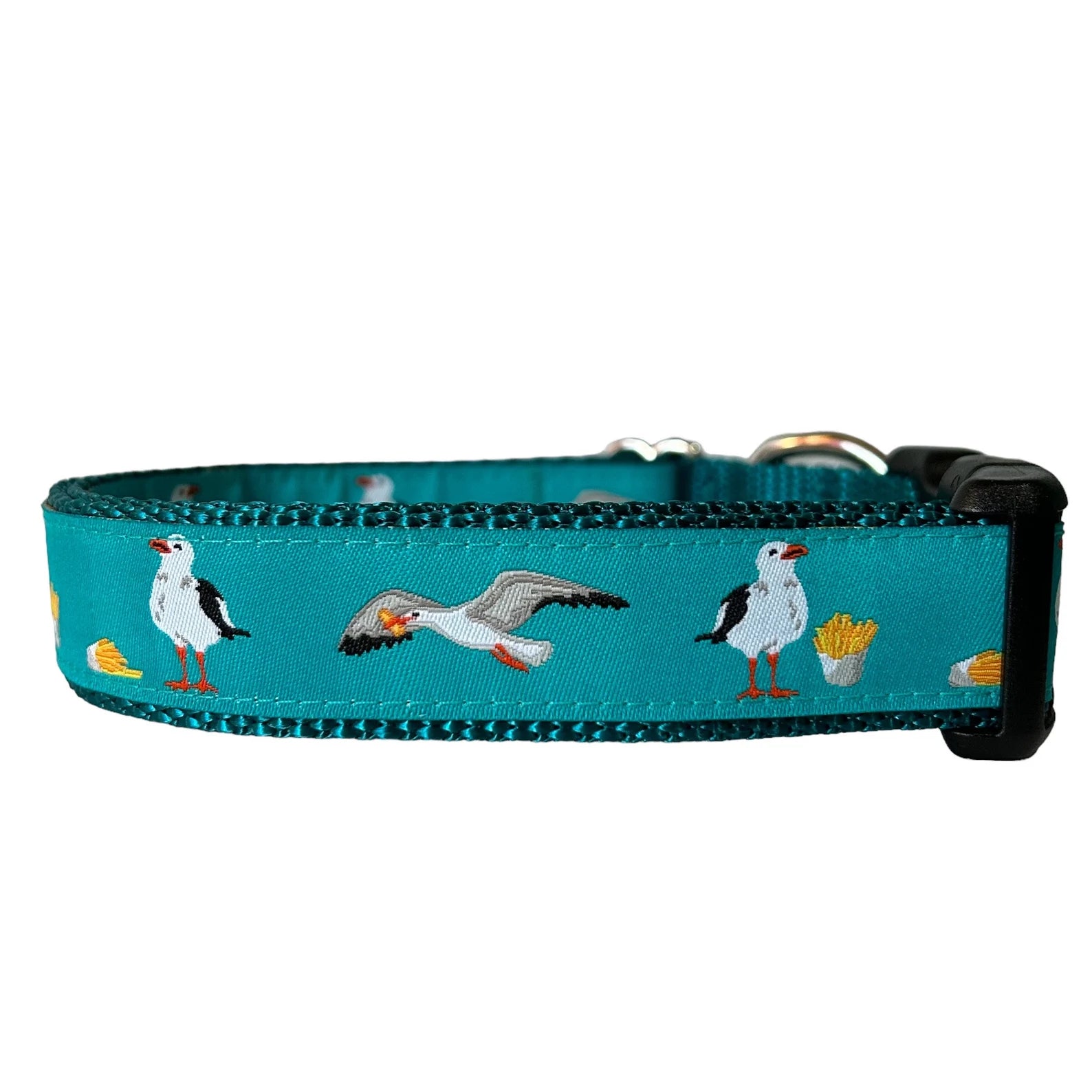 Preston Dog Collar Seagulls TURQUOISE/ORANGE