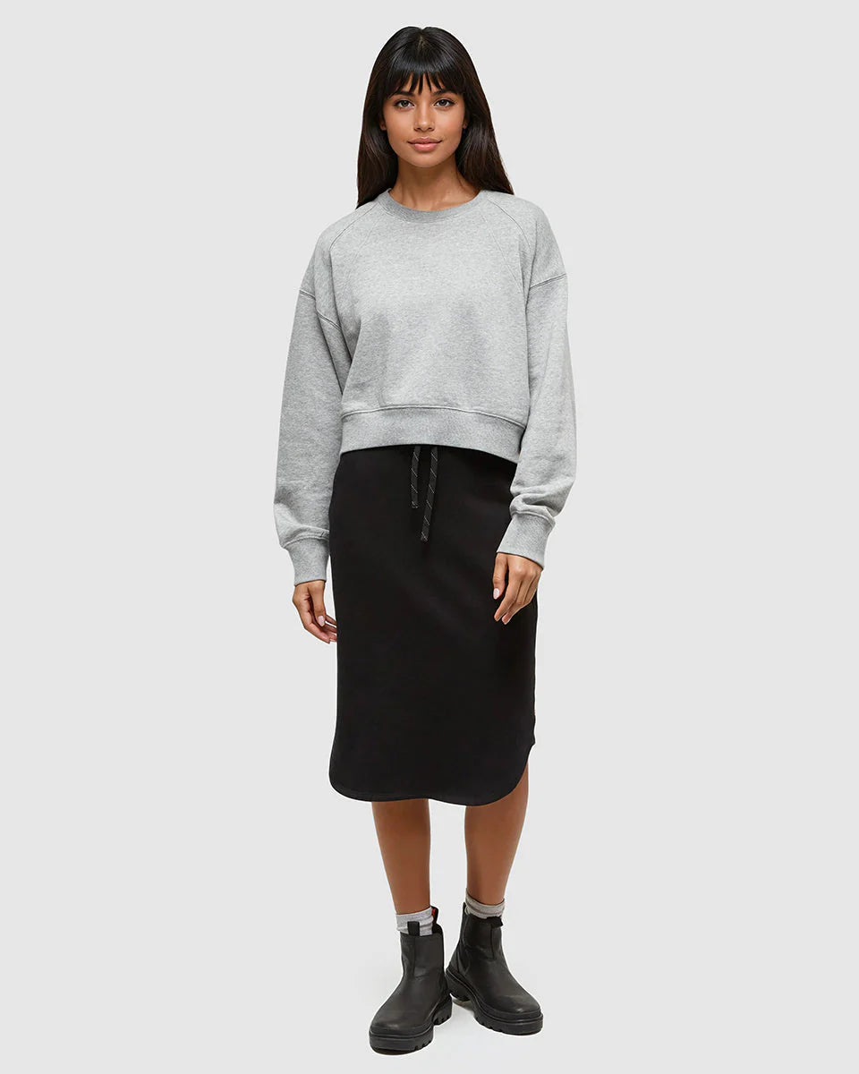 tentree W Bluffs Cropped Crew HARBOUR GREY