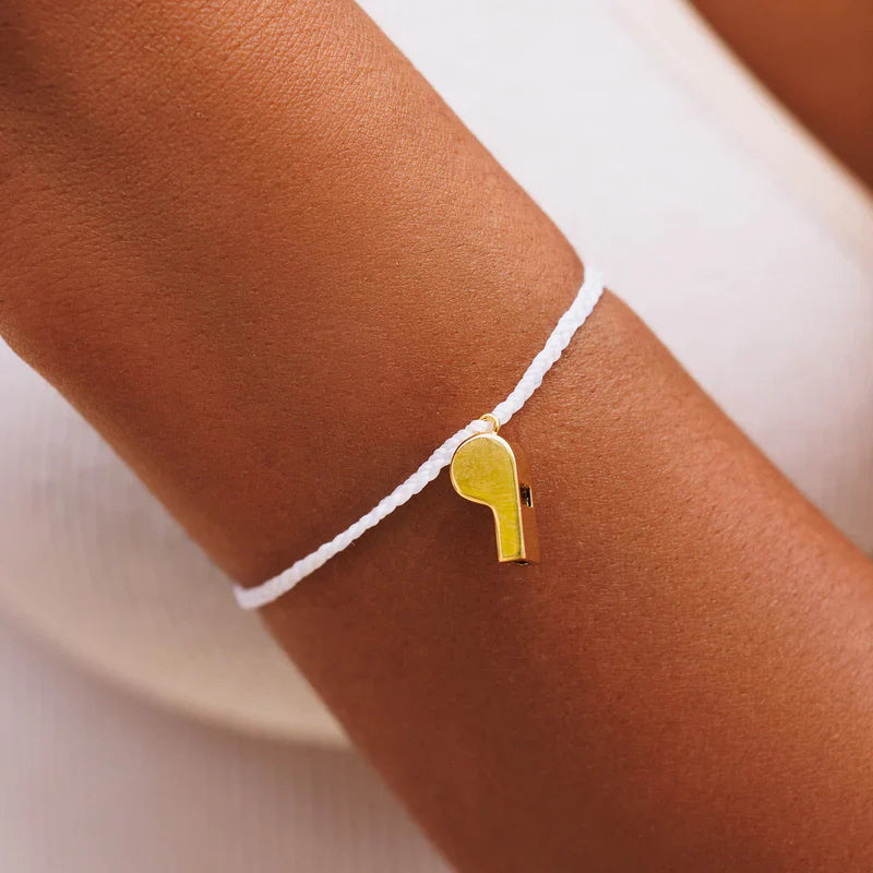 Pura Vida Whistle Charm Bracelet WHITE