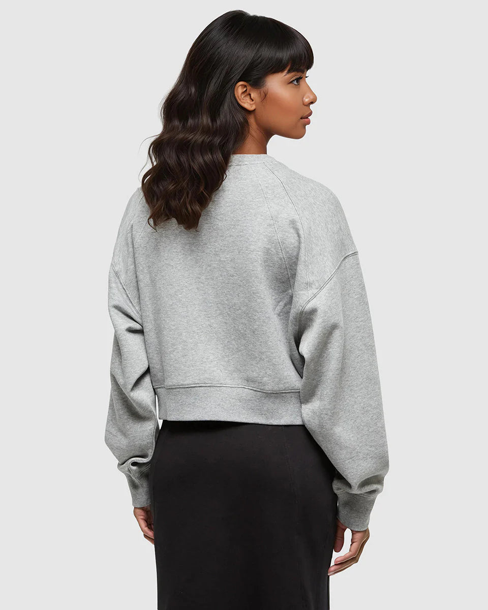 tentree W Bluffs Cropped Crew HARBOUR GREY