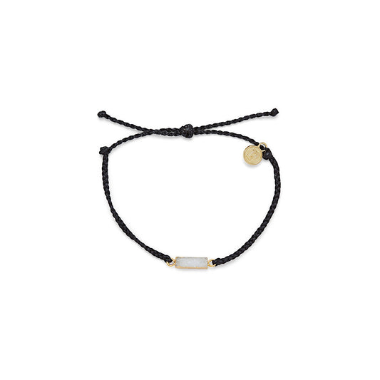 Pura Vida Gold Druzy Bracelet BLACK