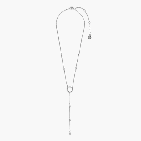 Pura Vida Crystal Lariat Choker SILVER