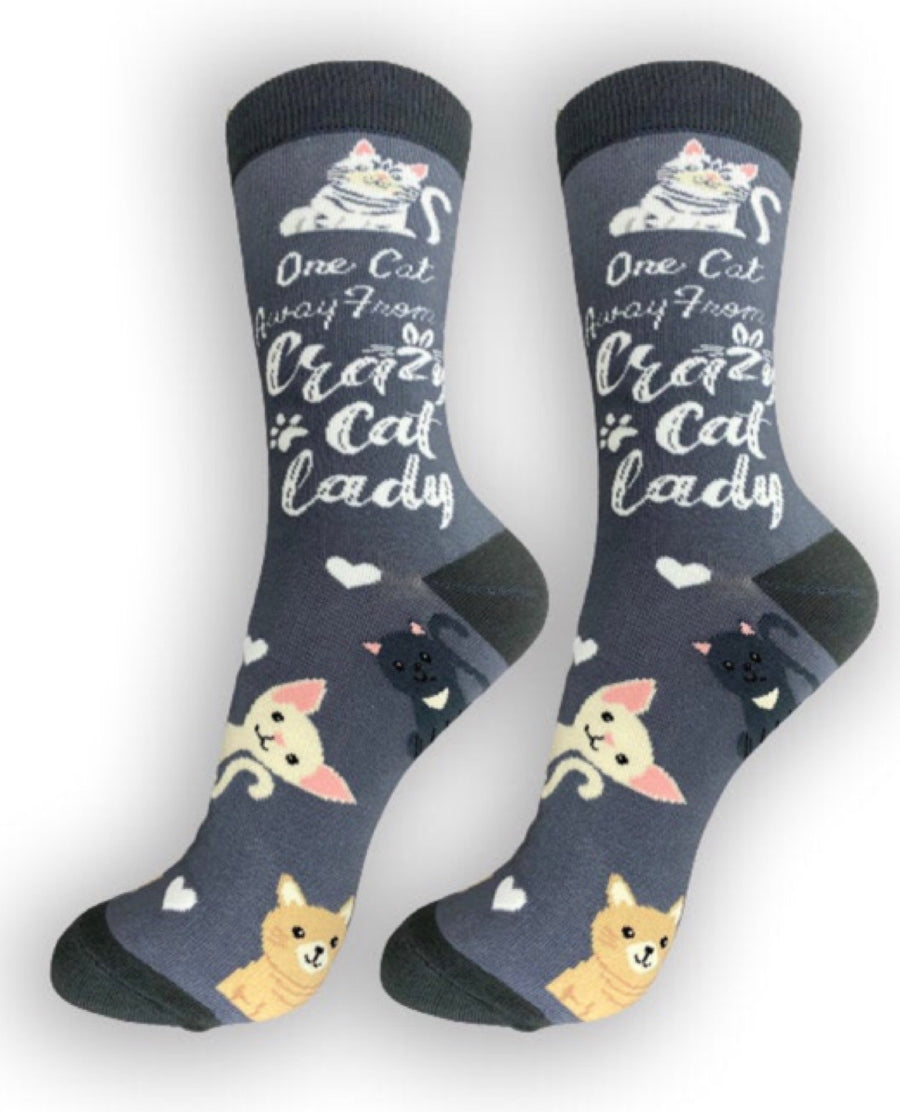 HappyTails Socks CRAZY CAT LADY