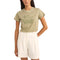 Rhythm W Beachcomber Crop Crew Tee IVY