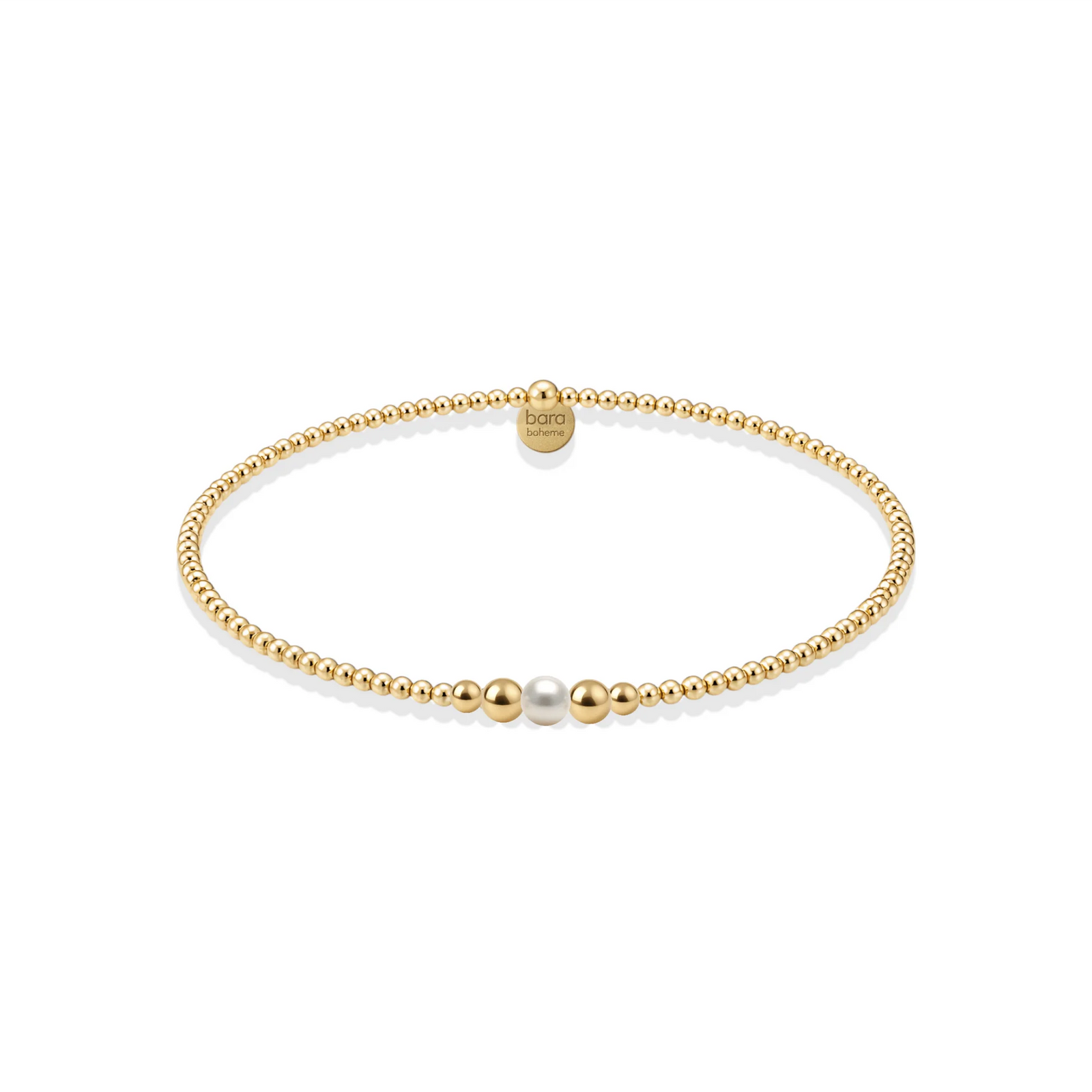 Bara Boheme Jenna Pearl Beaded Gold Filled Bracelet
