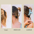 Teleties Medium Classic Hair Clip JET BLACK
