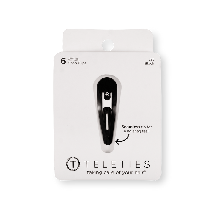 Teleties Snap Clip 6-Pack JET BLACK