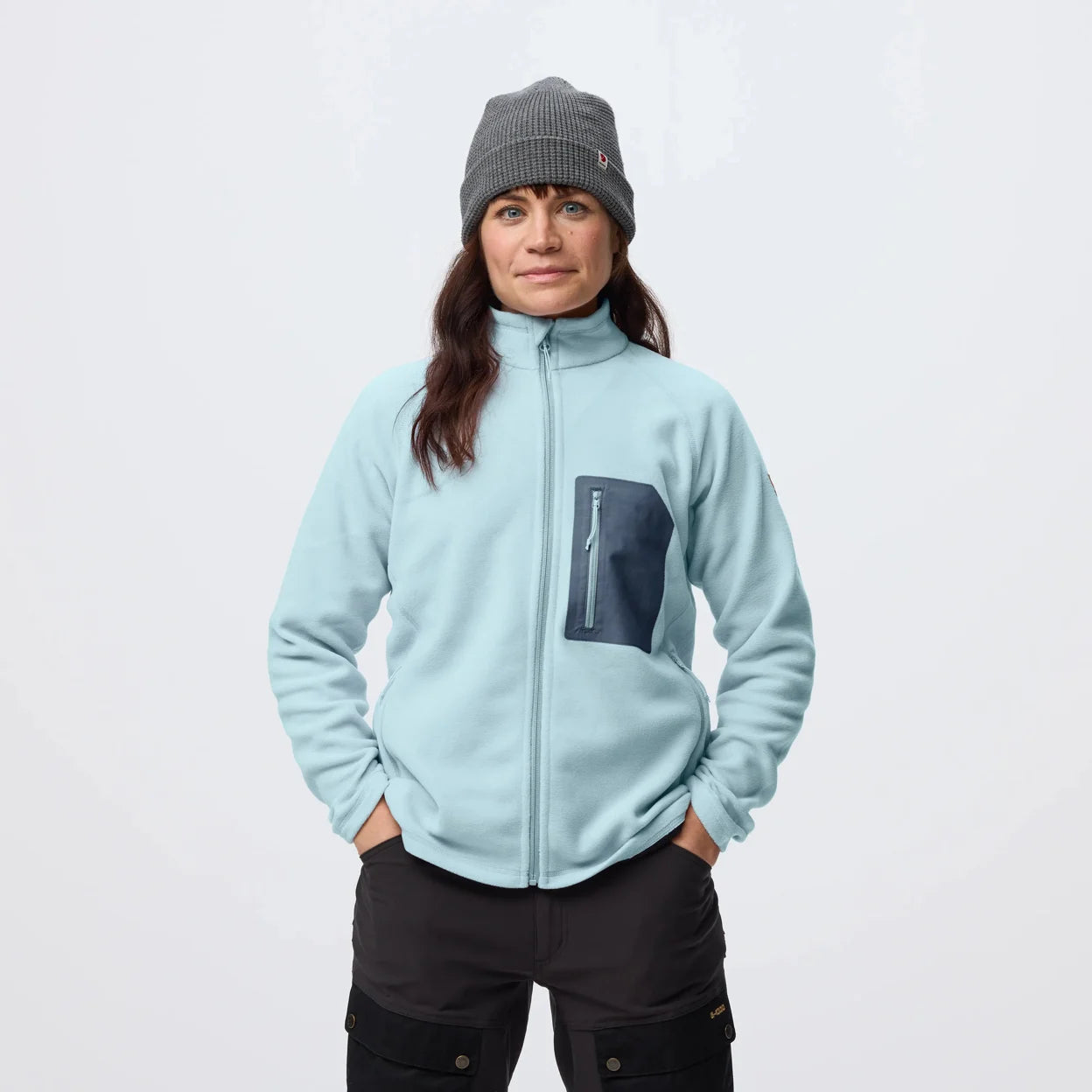 Fjallraven W Kaipak Fleece BREEZE BLUE / NAVY