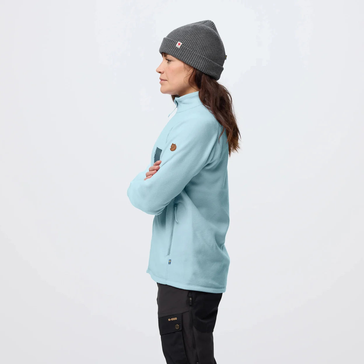 Fjallraven W Kaipak Fleece BREEZE BLUE / NAVY