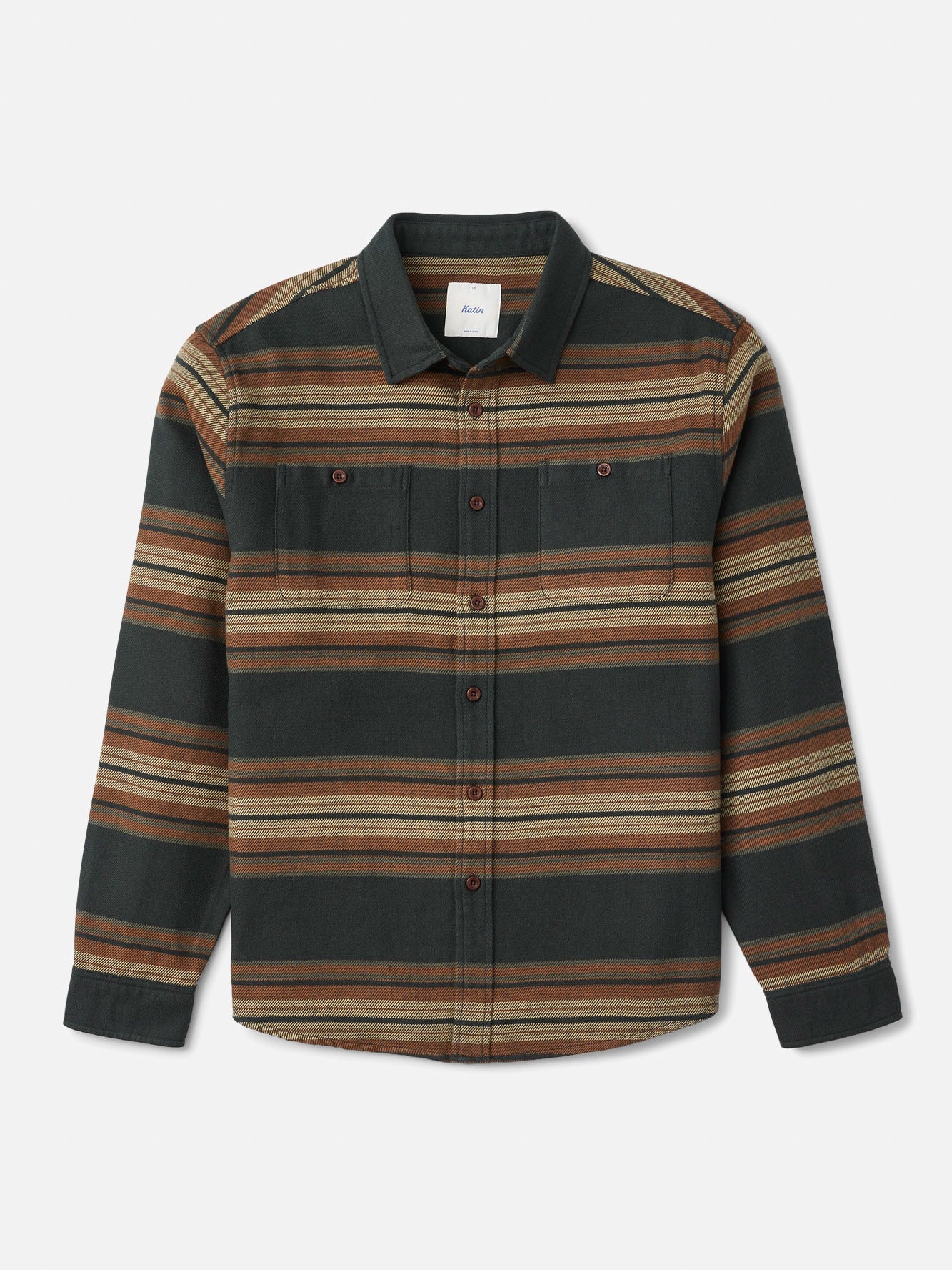 Katin M LS Sierra Flannel BLACK WASH