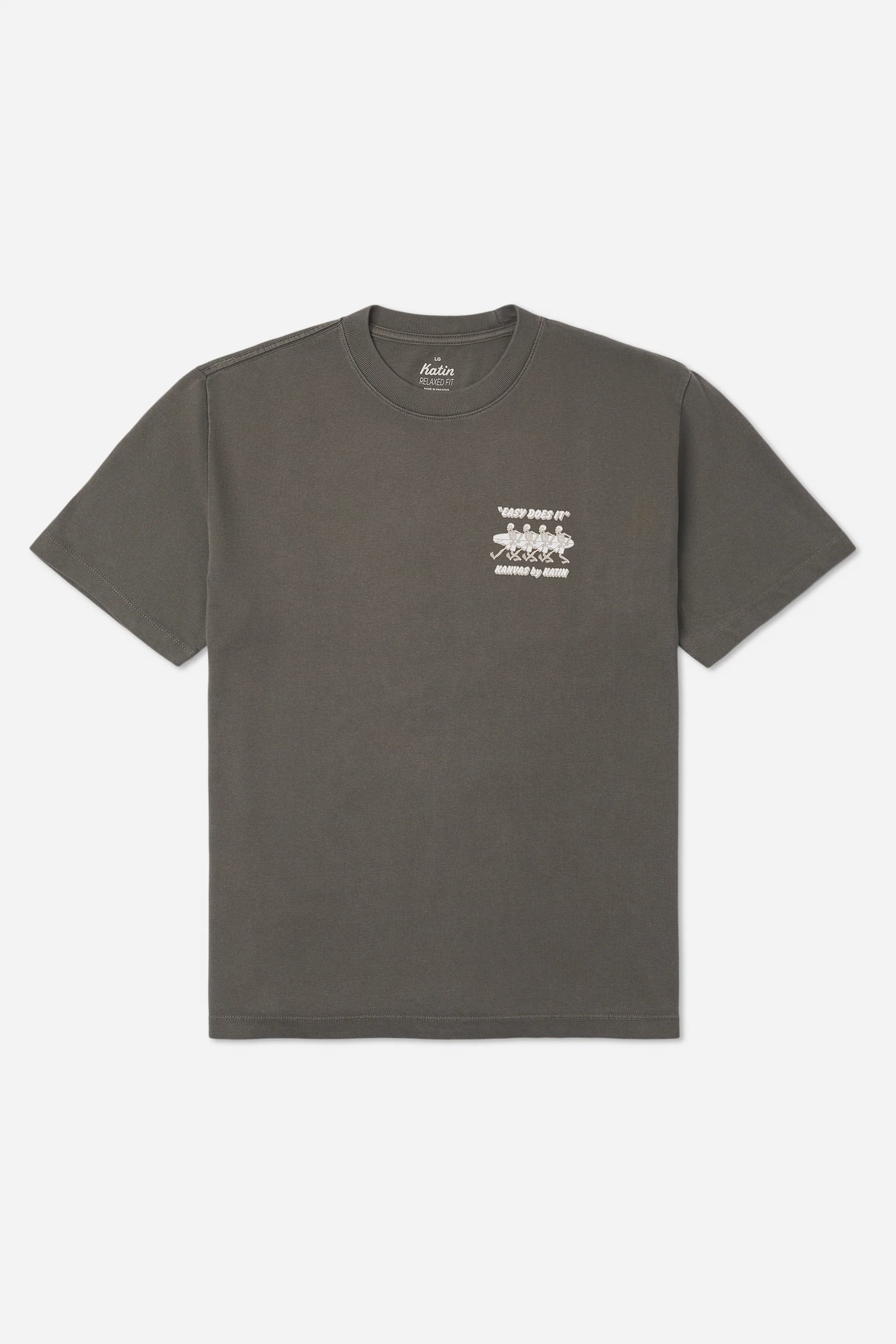 Katin M SS Bones Box Tee LEAD VINTAGE WASH