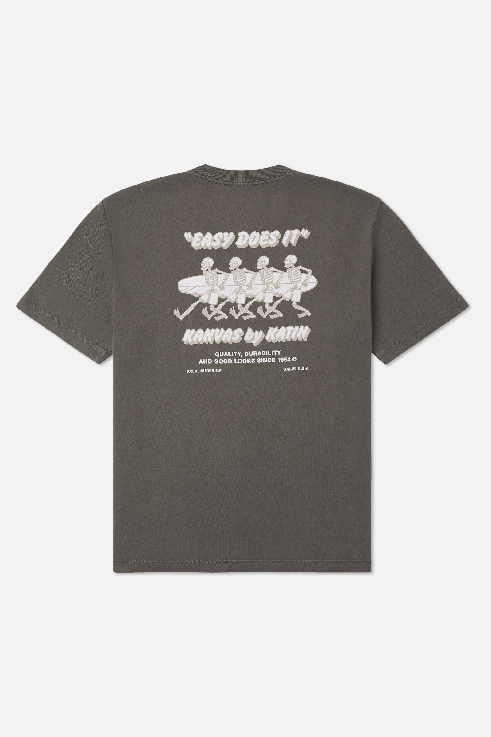 Katin M SS Bones Box Tee LEAD VINTAGE WASH