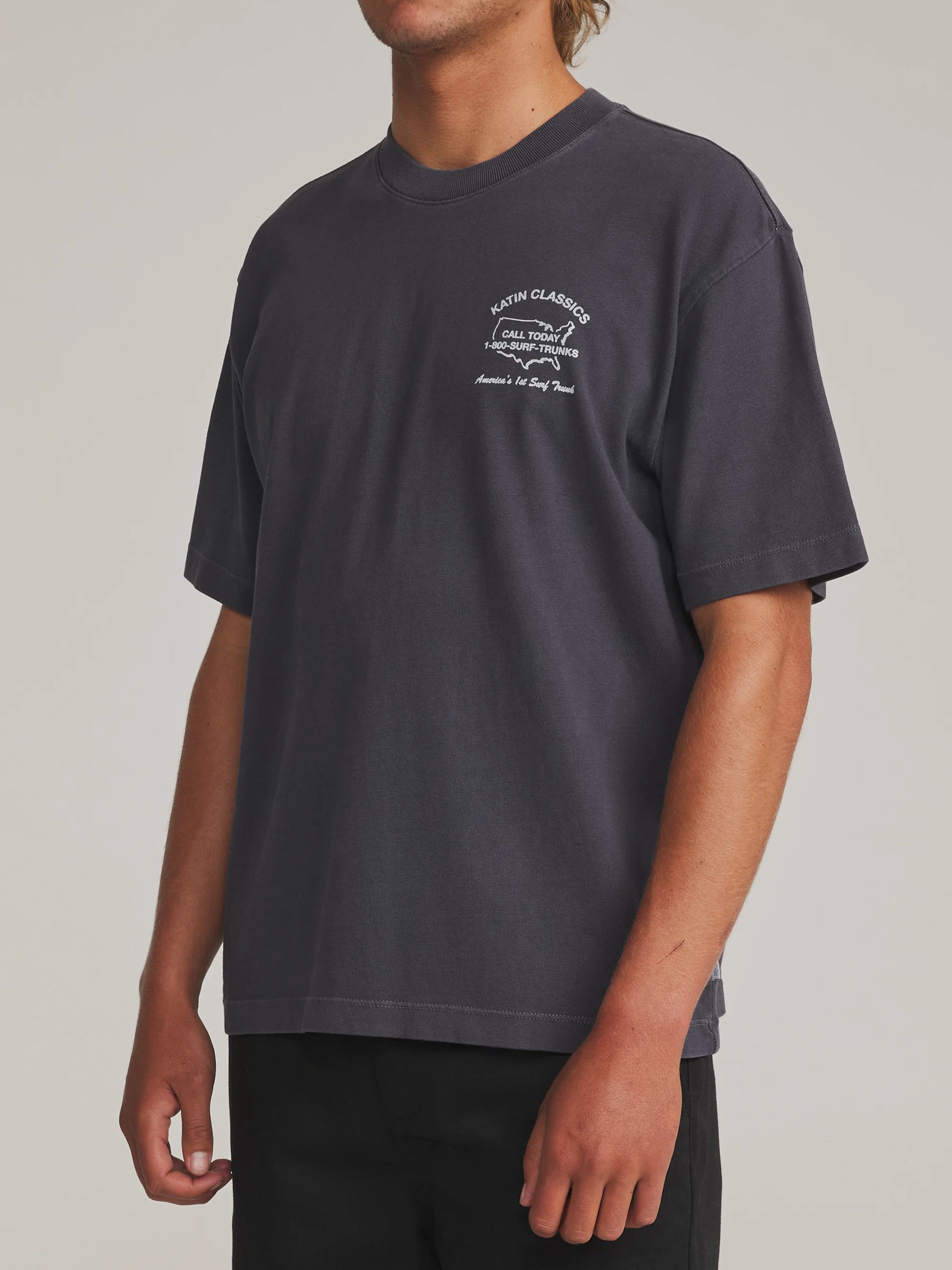 Katin M SS State Box Tee POLAR NAVY VINTAGE WASH