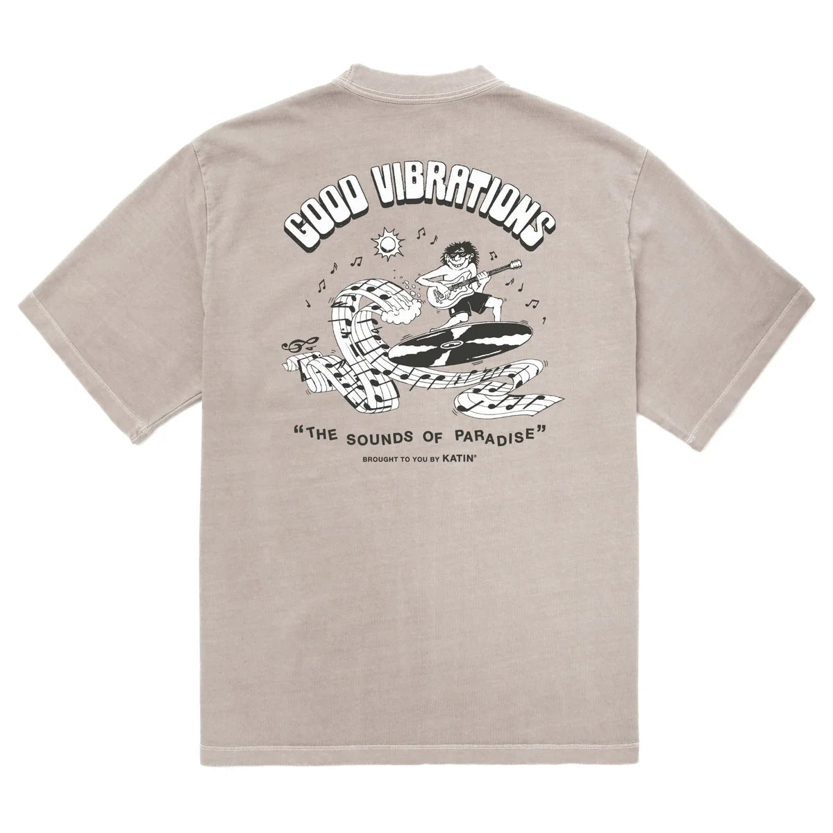 Katin M SS Surf Rock Boxy Fit Tee CEMENT / VINTAGE WHITE