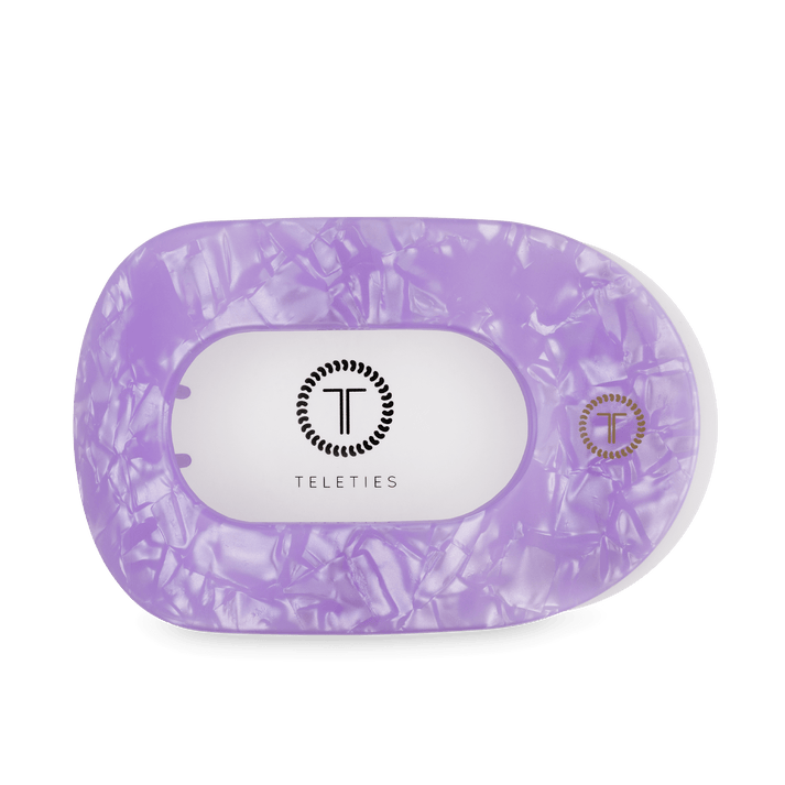 Teleties Large Flat Round Clip LAVENDER MIST