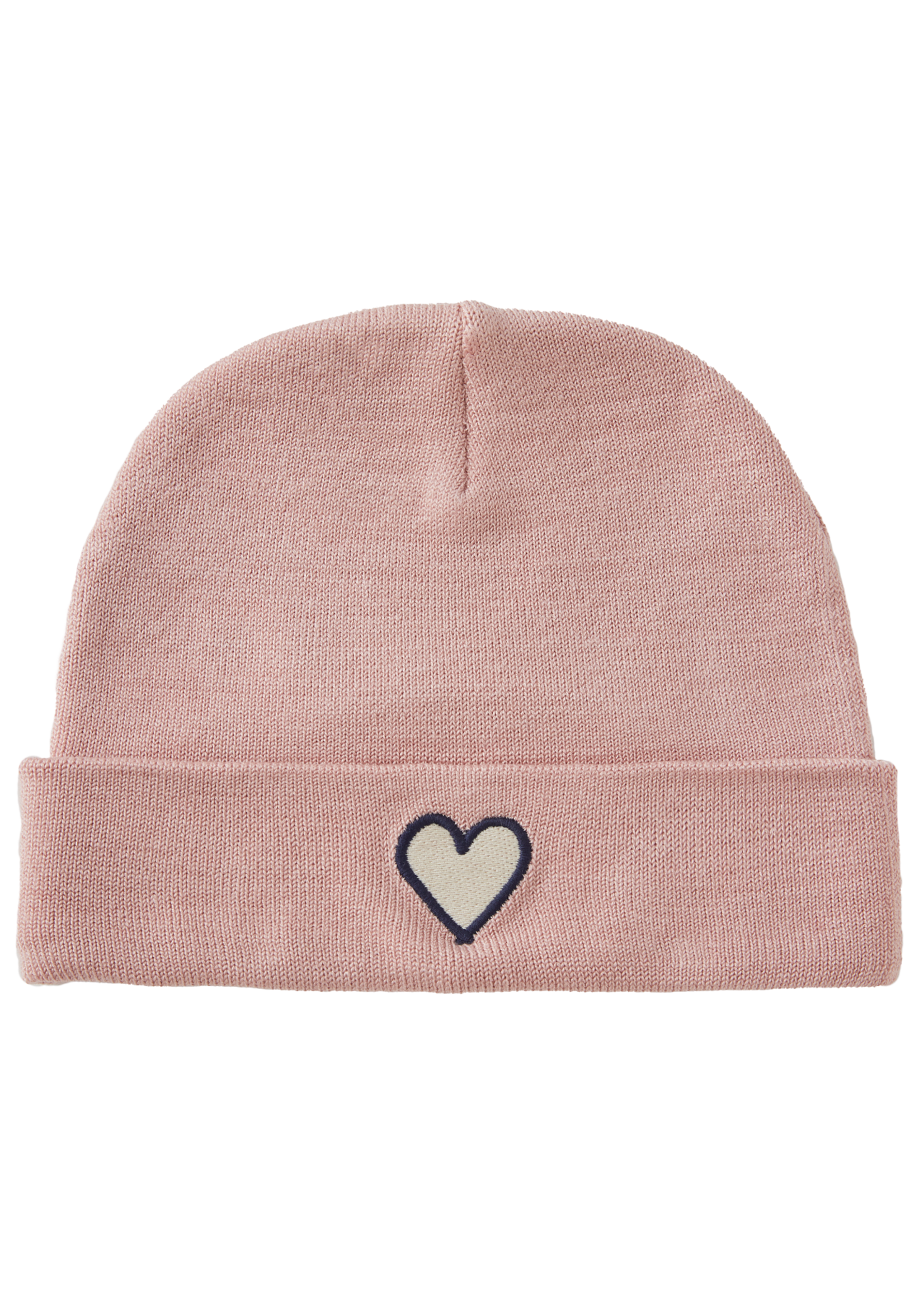 Life is Good W Cuffed Beanie Heart HIMALAYAN PINK