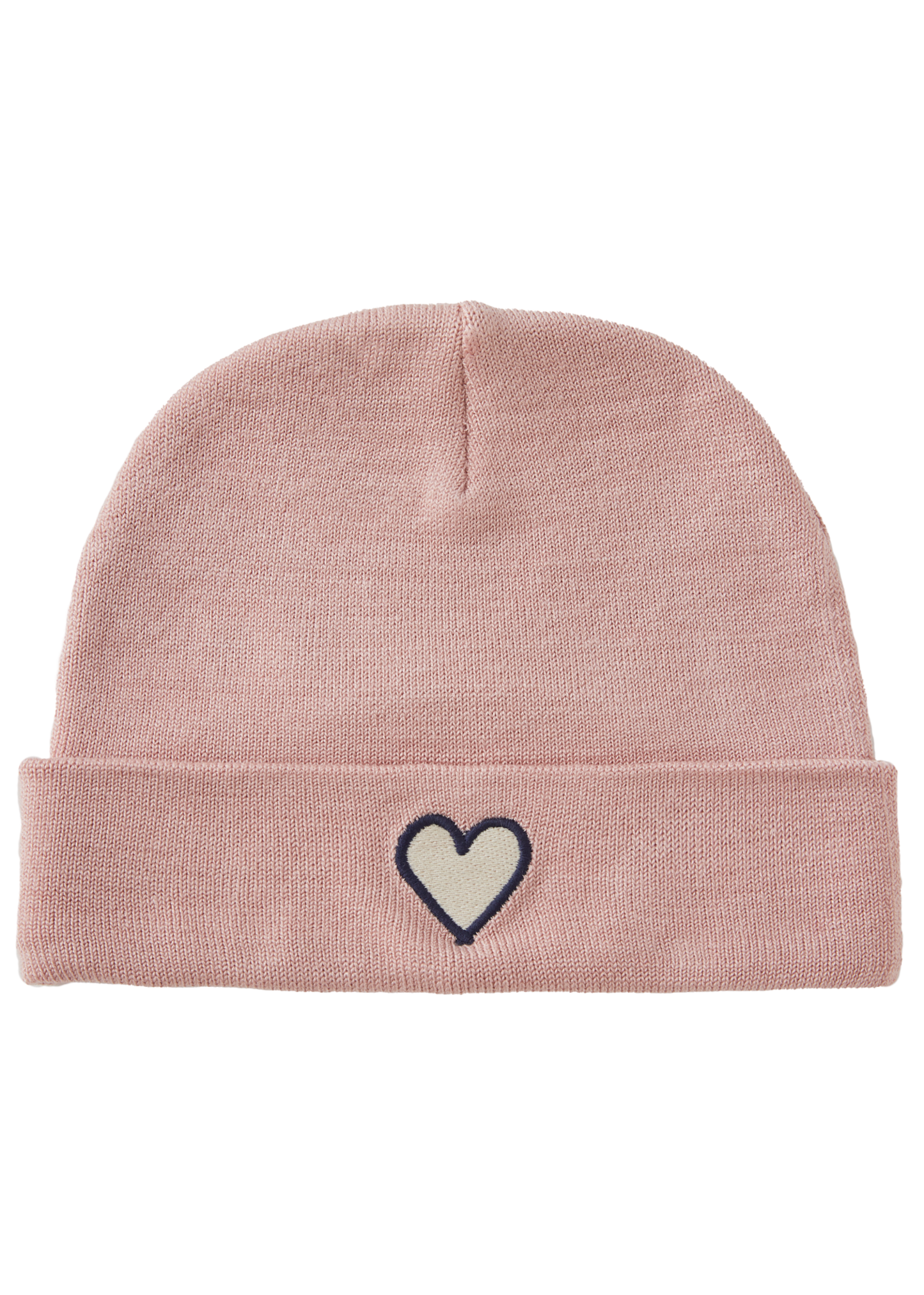 Life is Good W Cuffed Beanie Heart HIMALAYAN PINK