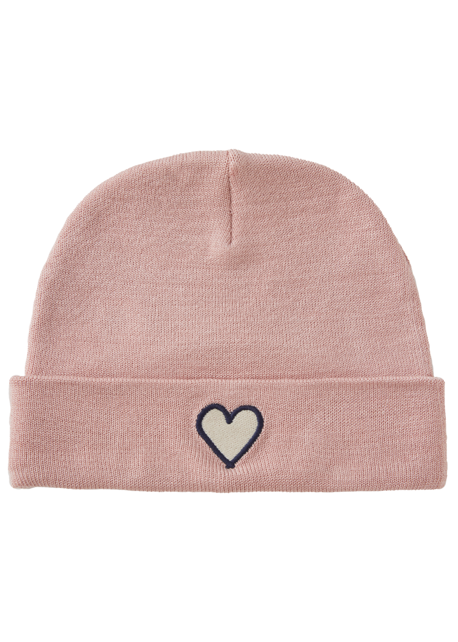 Life is Good W Cuffed Beanie Heart HIMALAYAN PINK