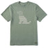 Life Is Good M Crusher Lite American Flag Dog Tee MOSS GREEN