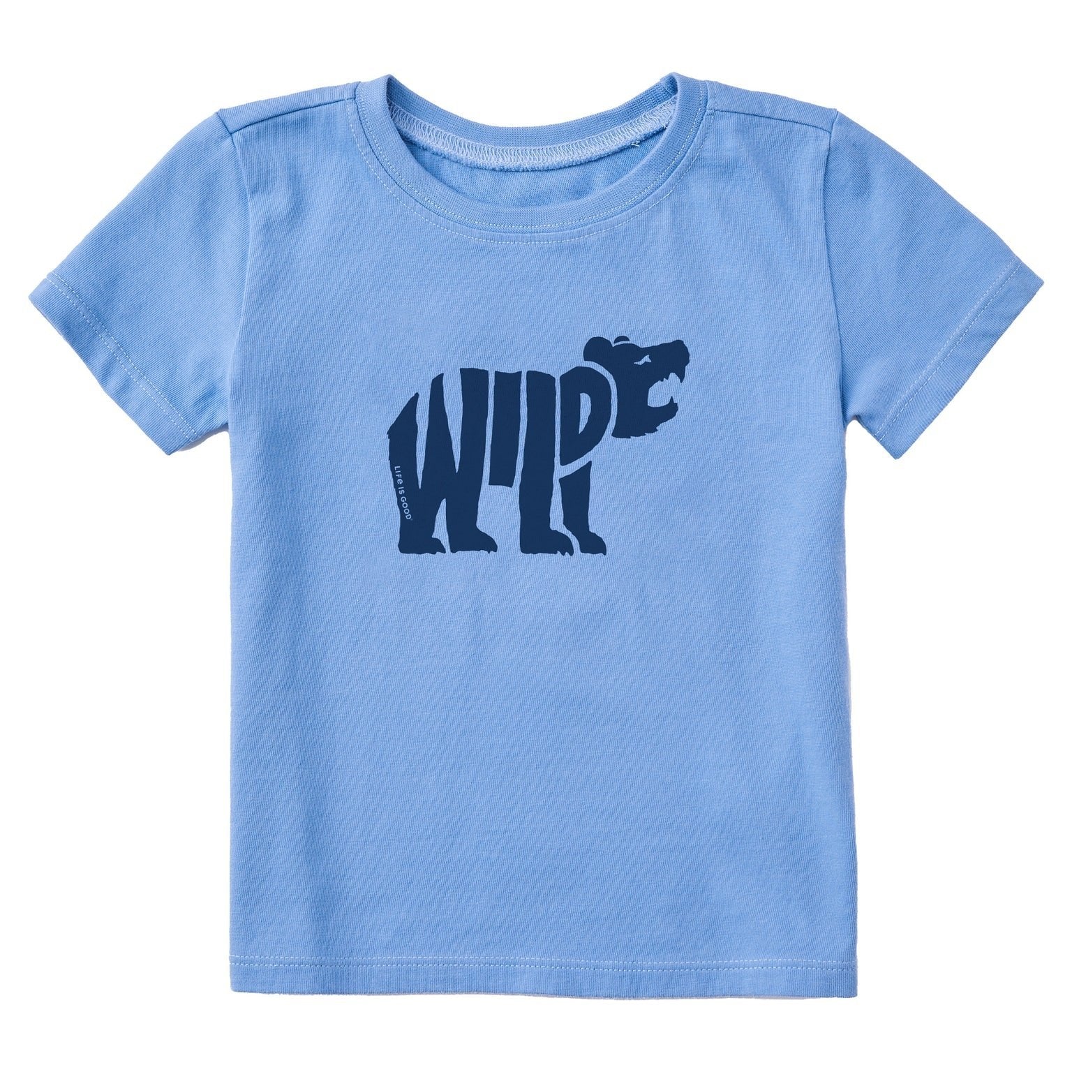Life is Good Toddler SS Crusher Tee Wild Bear CORNFLOWER BLUE