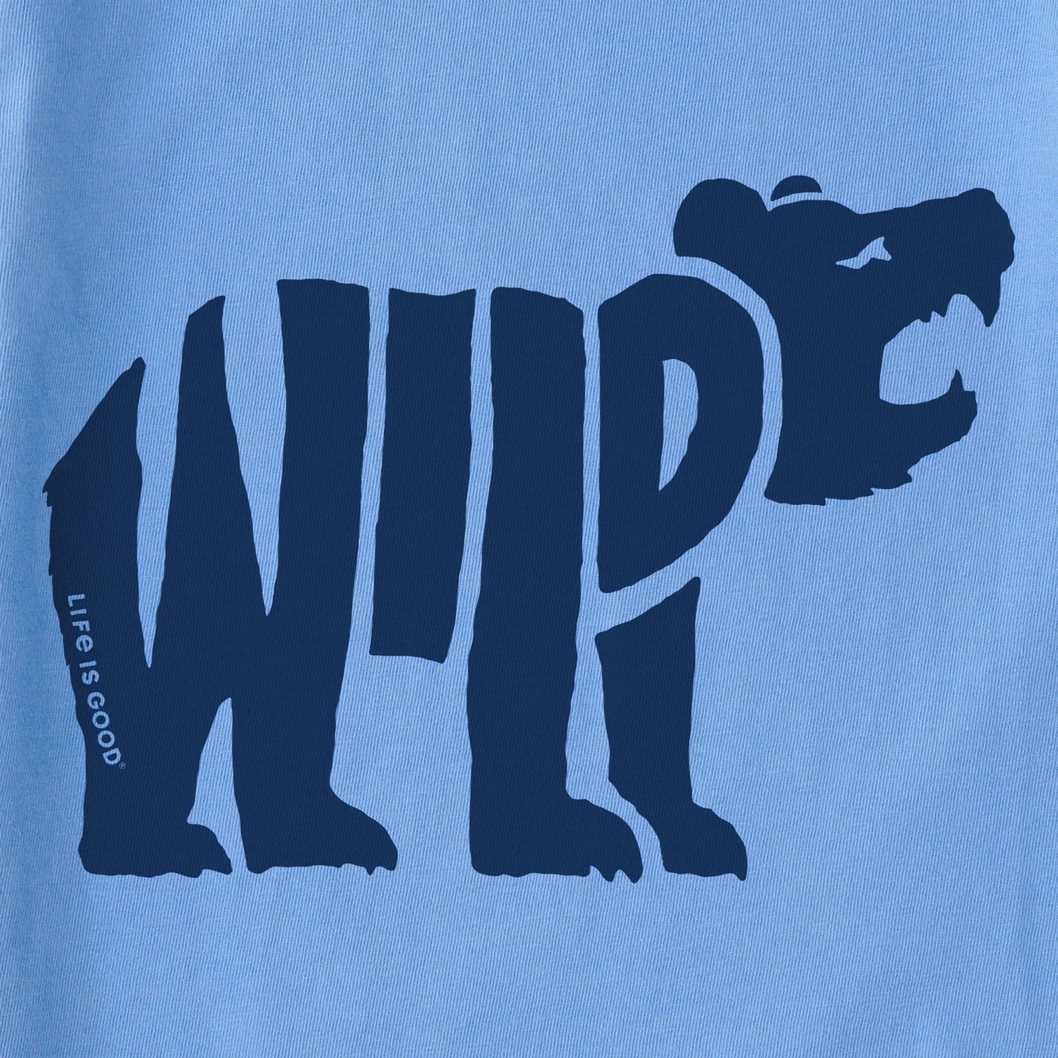 Life is Good Toddler SS Crusher Tee Wild Bear CORNFLOWER BLUE