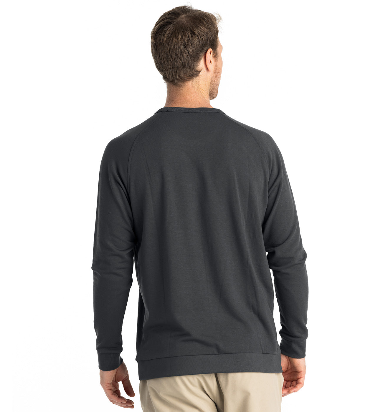 Free Fly M Bamboo Lightweight Fleece Crew BLACK SAND