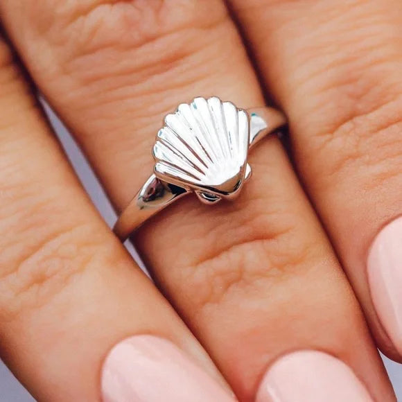 Pura Vida Shell Signet Ring SILVER