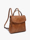 Jen & Co Blossom Vegan Whipstitch Backpack BROWN