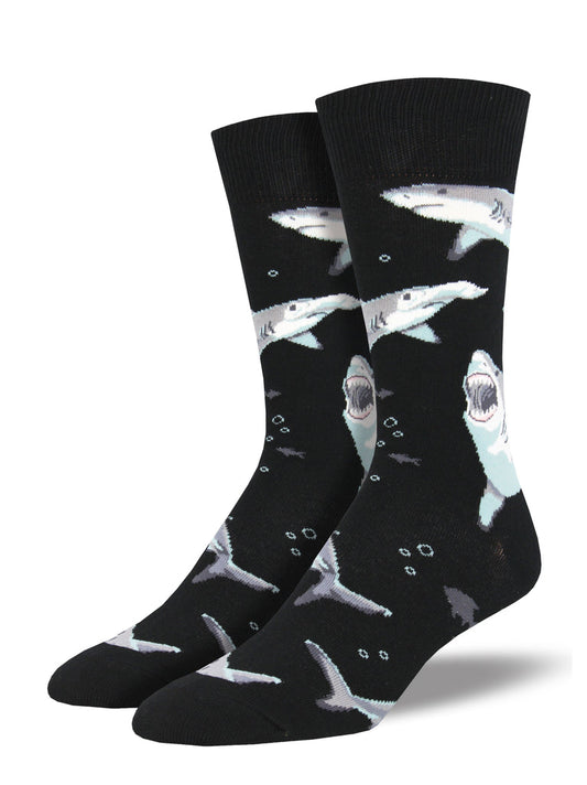 Socksmith M Shark Chums BLACK