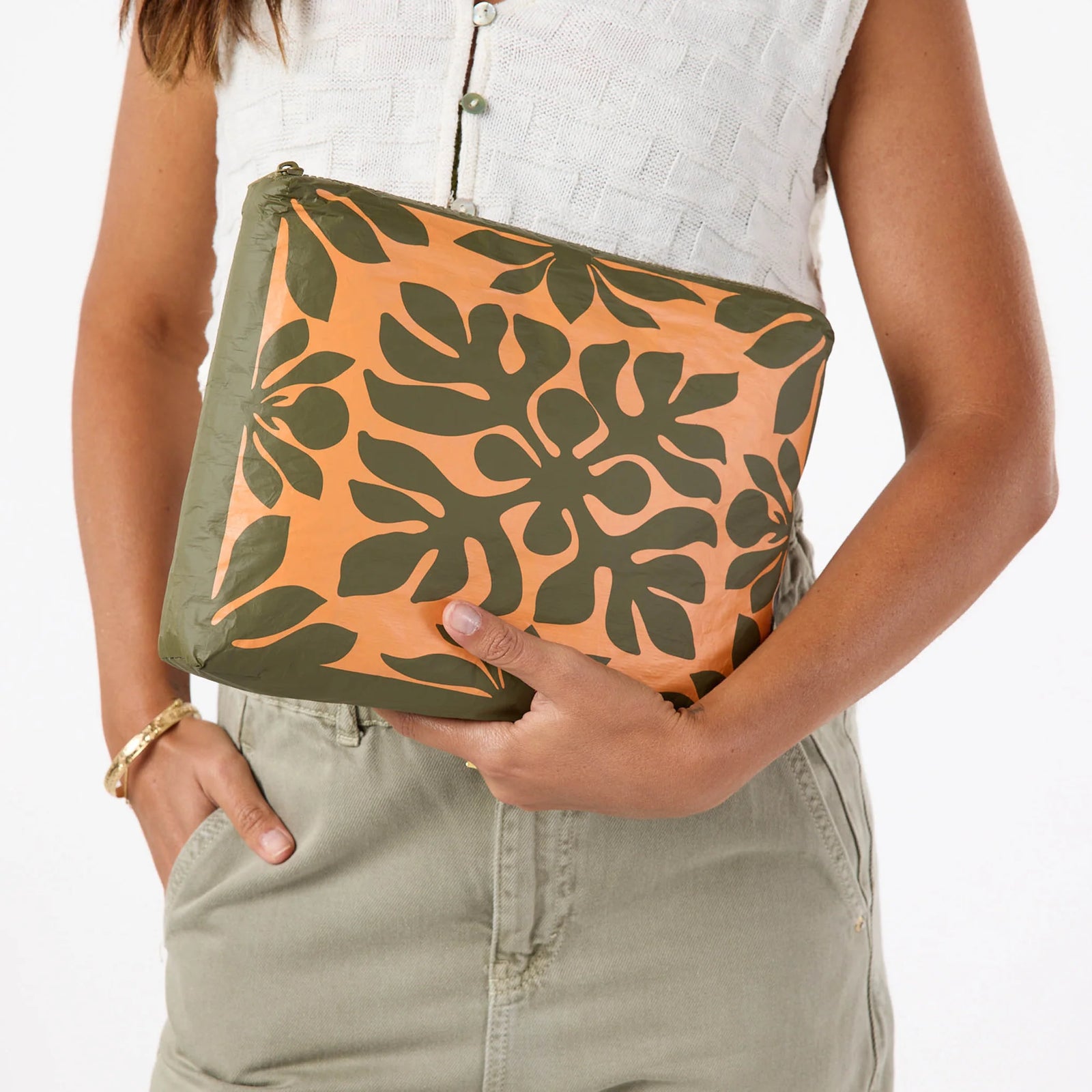 ALOHA Collection Ka'ulu Mid Pouch PAPAYA OLIVE