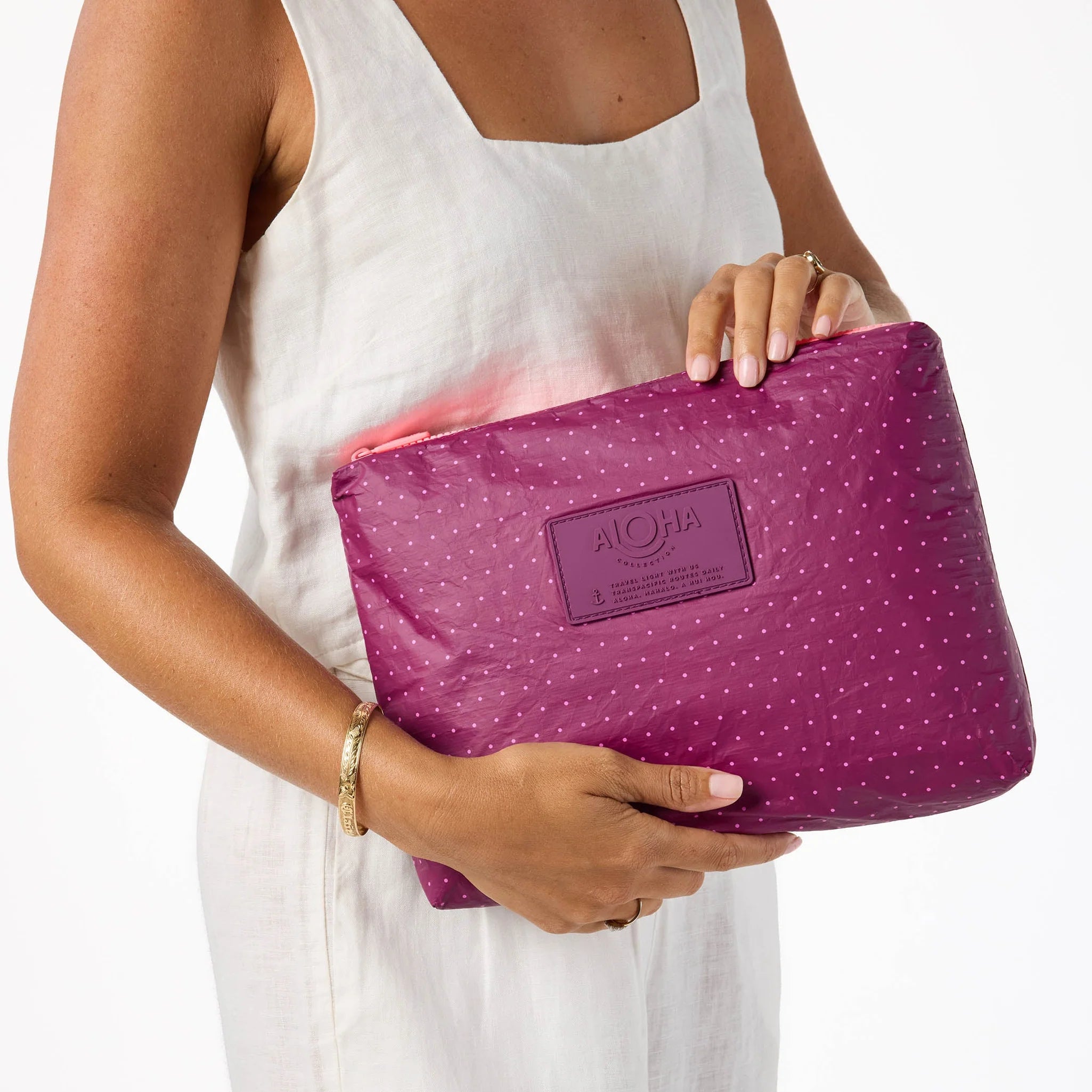 ALOHA Collection Oui Mid Pouch FRUIT PUNCH on PLUM