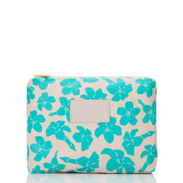 ALOHA Collection Puakenikeni Buds Mid Pouch LAGOON BLUE