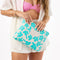 ALOHA Collection Puakenikeni Buds Mid Pouch LAGOON BLUE