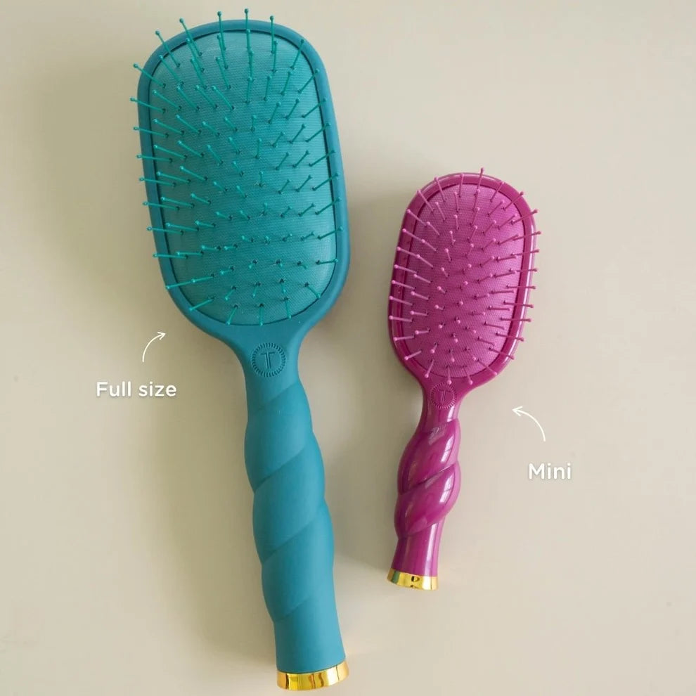 Teleties Mini Detangler Hair Brush - Medium Hair MULBERRY