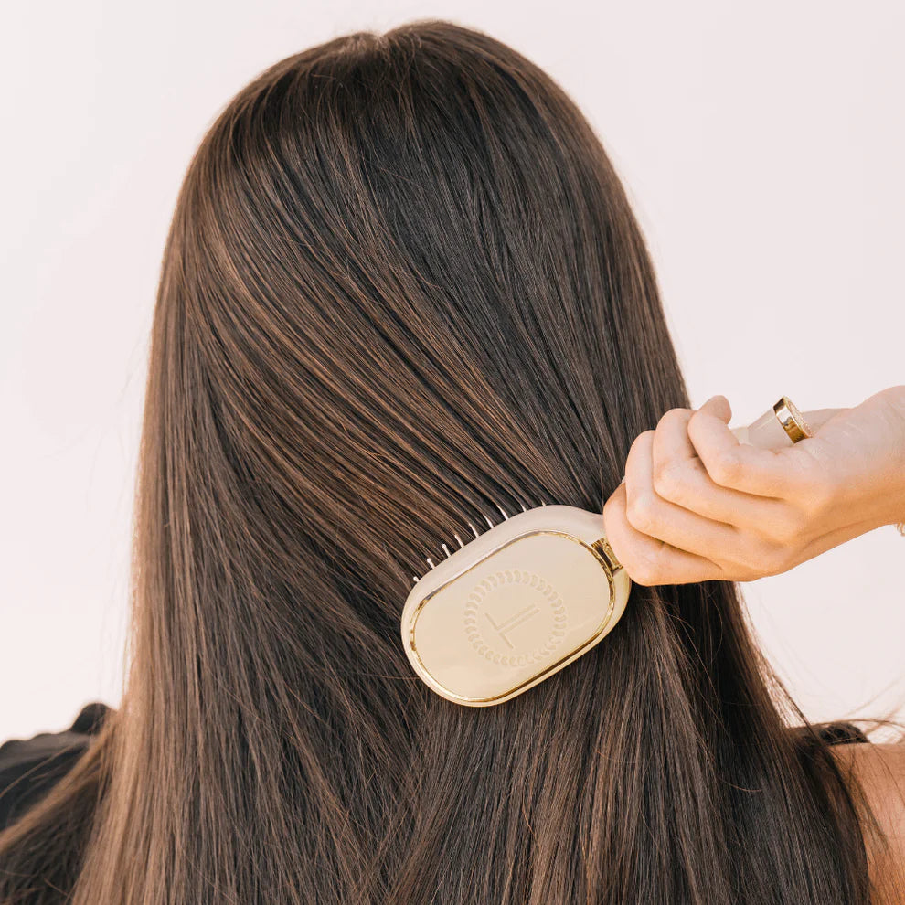 Teleties Mini Detangler Hair Brush - Medium Hair TAN