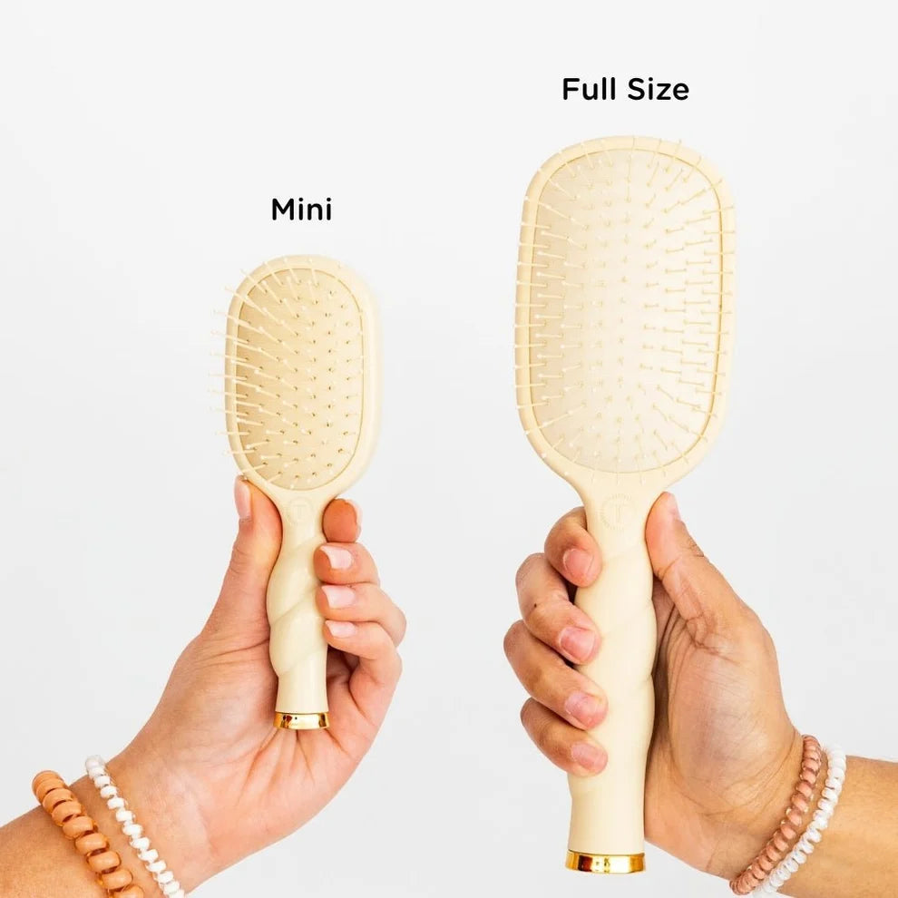 Teleties Mini Detangler Hair Brush - Medium Hair TAN