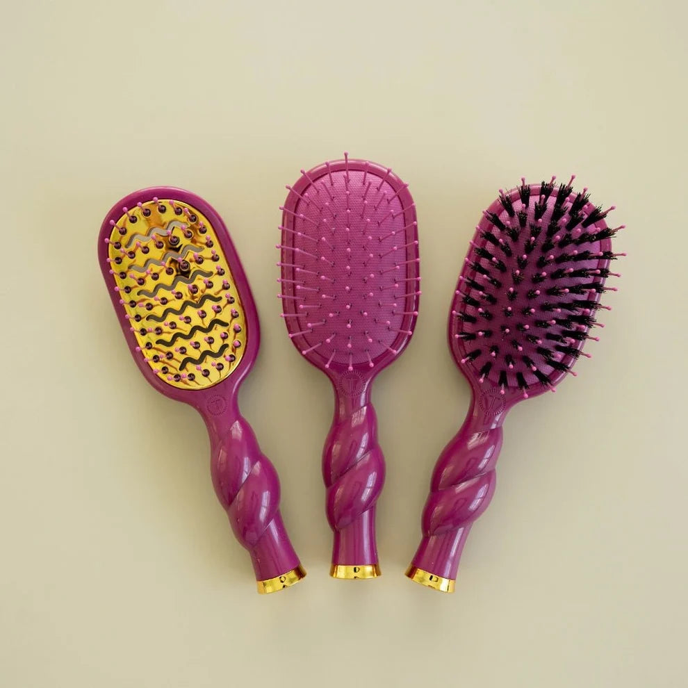 Teleties Mini Vented Hair Brush - All Hair Types MULBERRY