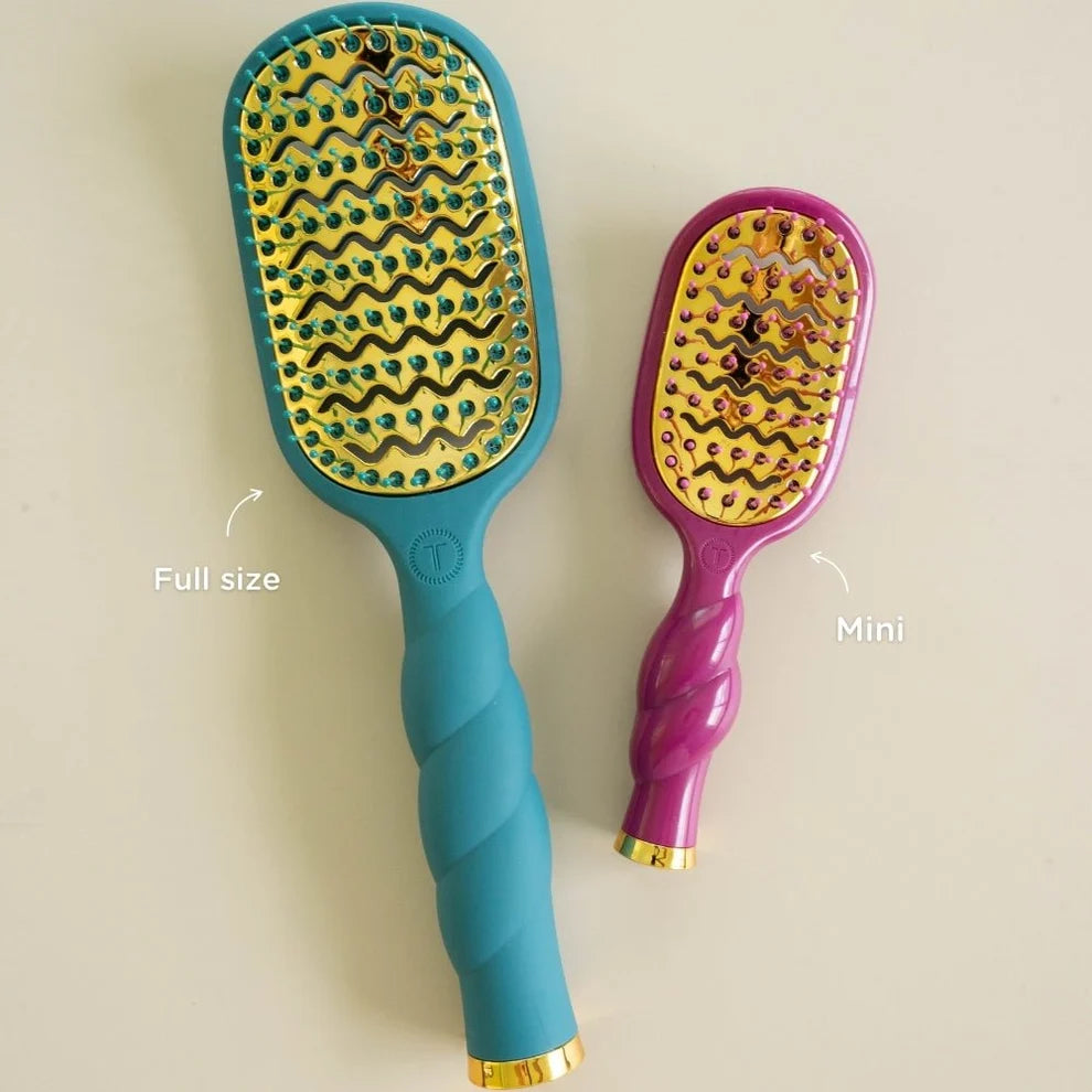 Teleties Mini Vented Hair Brush - All Hair Types MULBERRY