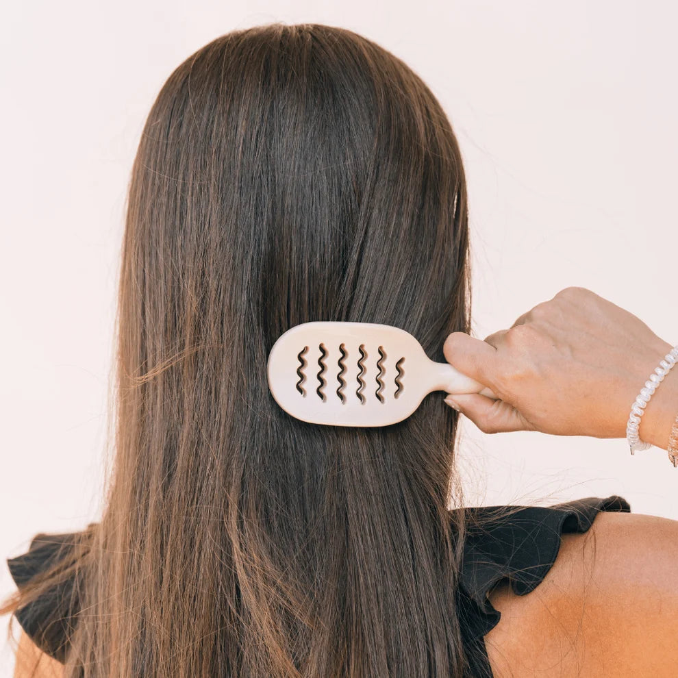 Teleties Mini Vented Hair Brush - All Hair Types TAN